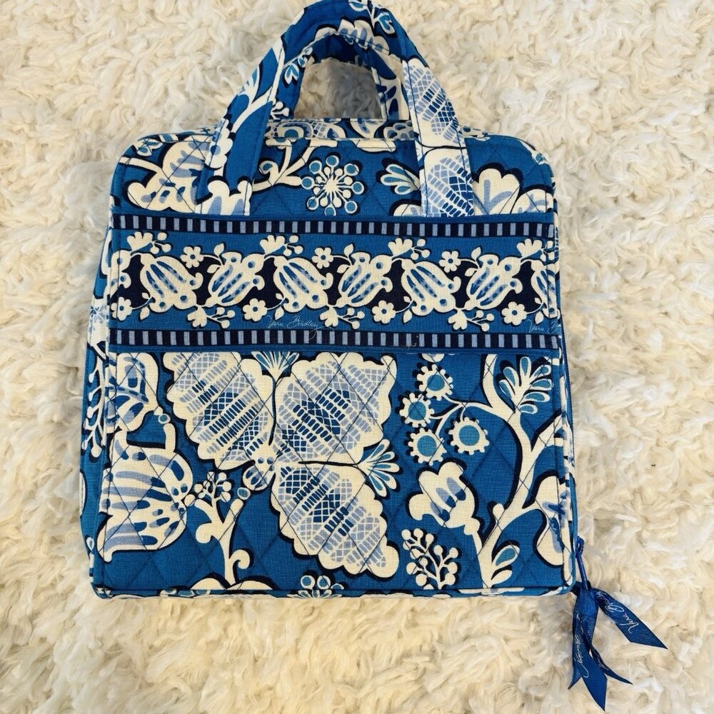 Vera Bradley  Organizer Cord Storage Carry Bag Case Blue Lagoon Travel